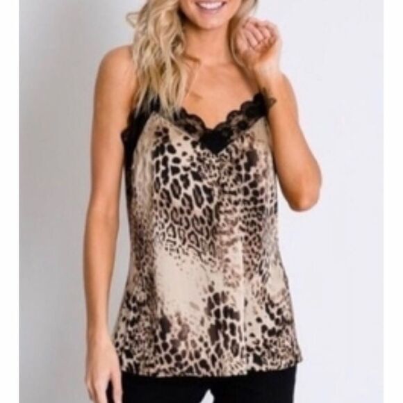 DAVI & DANI Leopard Print Camisole Size Small - Picture 1 of 6